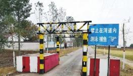 蘭考縣一非法采砂場(chǎng)夜間偷采砂近三年