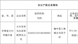 蘭州市貢馬水泥有限責(zé)任公司水泥熟料產(chǎn)能出讓的公示