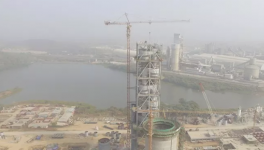 中尼合作一條6000t/d熟料水泥生產(chǎn)線窯尾框架順利封頂