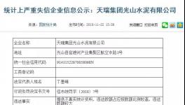 曝光:天瑞水泥向國家統(tǒng)計局提供不真實信息!被罰40000元！