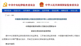 出事了！中國建材集團高管涉嫌違紀被查！