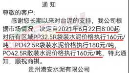 水泥價格大跌了！甚至跌破最低價！