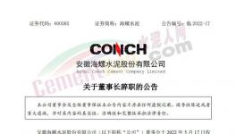 海螺水泥公告：王誠(chéng)不再擔(dān)任公司法定代表人！