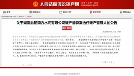 關于益陽南方水泥破產(chǎn)清算案選任破產(chǎn)管理人的公告
