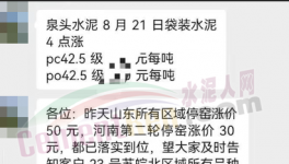 沸騰了！又漲50元/噸！10多個省市水泥價格反彈！